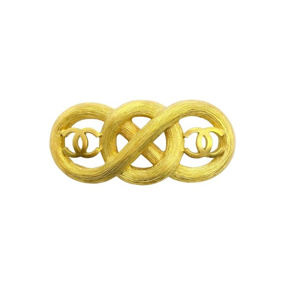 Chanel Gold Cruise 1995 Cc Infinity Brooch - Picture 1 of 3